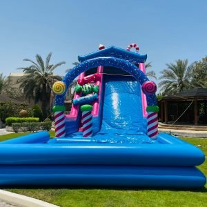 Candy water slide. 13x5x7mh).