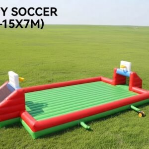 Red big soppy soccer (15x7m)