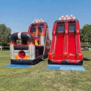Red obstacle courses. (15x3.5x6mh).